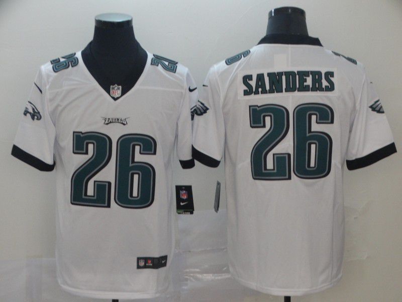 Men Philadelphia Eagles 26 Sanders White Nike Vapor Untouchable Limited Player NFL Jerseys